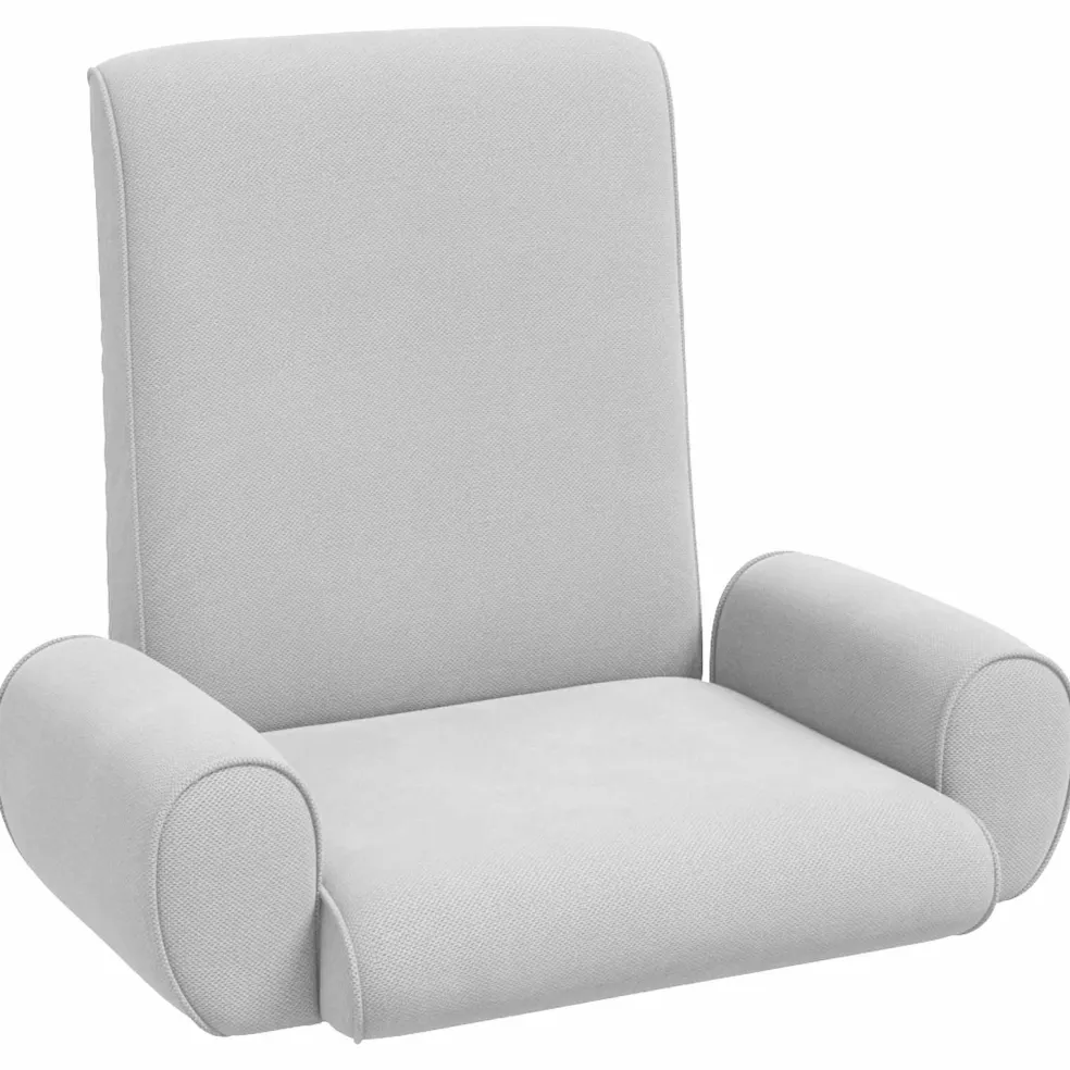 vidaXL Verstelbare vlo stoelen Lichtgrijs Grove Fluweel