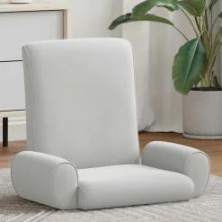 vidaXL Verstelbare vlo stoelen Lichtgrijs Grove Fluweel