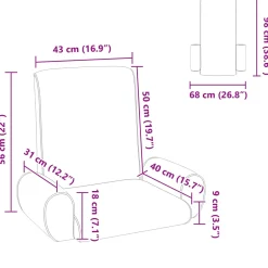 vidaXL Verstelbare vlo stoelen Lichtgrijs Grove Fluweel