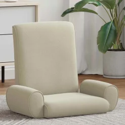 vidaXL Verstelbare vlo stoelen Lichtgrijs Stof