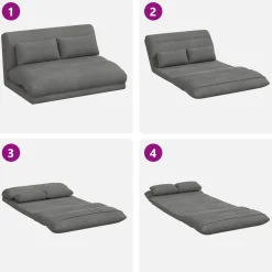 vidaXL Verstelbare vlo stoelen Donkergrijs Fluweel