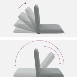 vidaXL Verstelbare vlo stoelen Lichtgrijs Stof