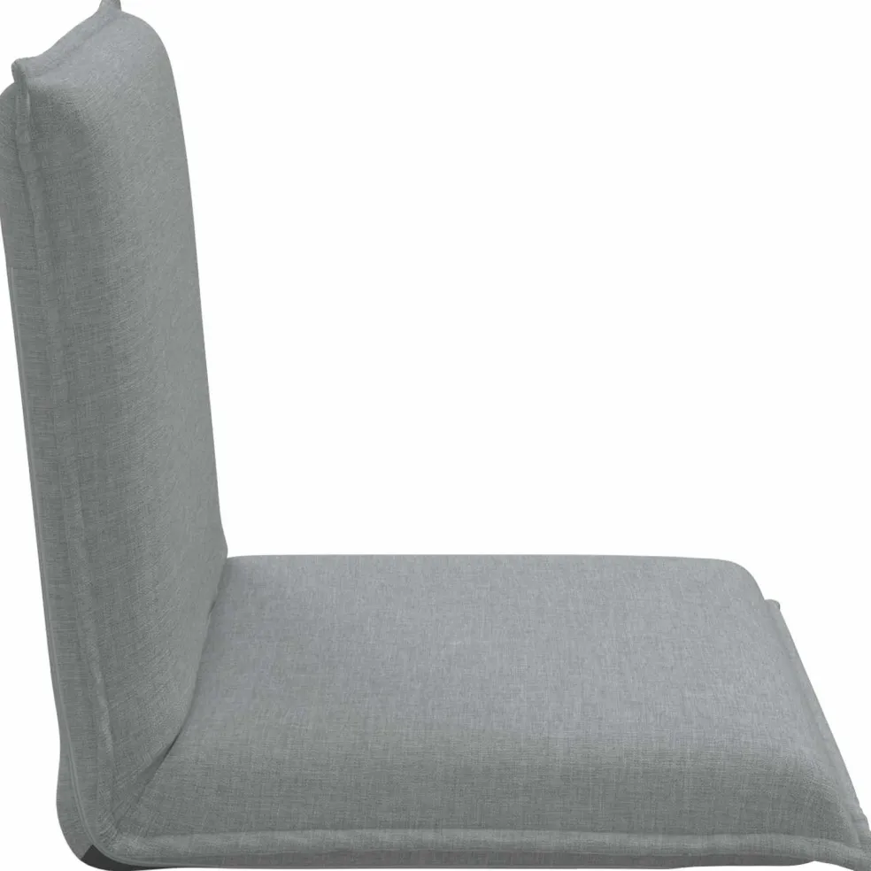 vidaXL Verstelbare vlo stoelen Lichtgrijs Stof