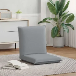 vidaXL Verstelbare vlo stoelen Lichtgrijs Stof