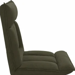 vidaXL Verstelbare vlo stoelen Legergroen Stof