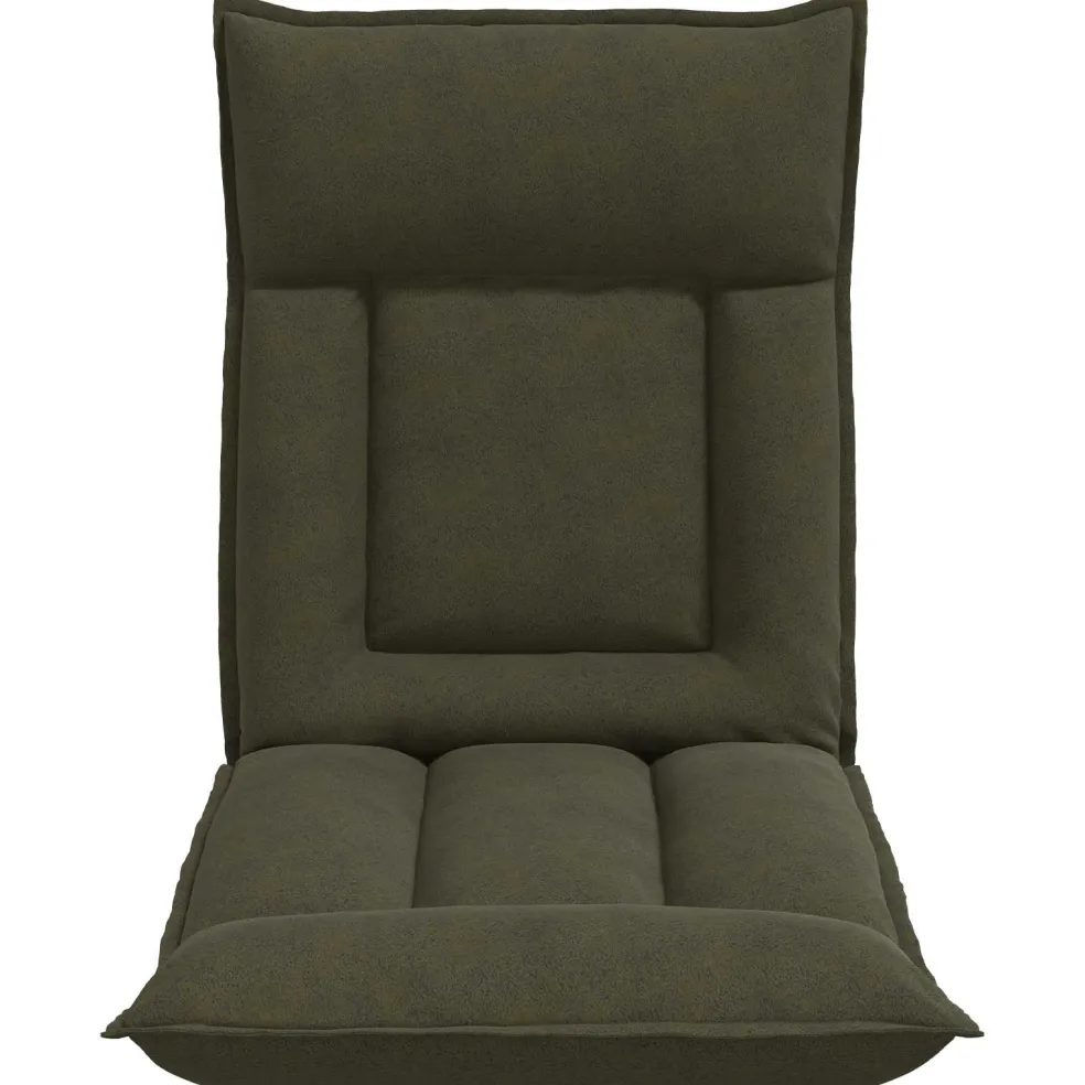 vidaXL Verstelbare vlo stoelen Legergroen Stof