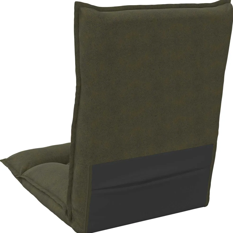 vidaXL Verstelbare vlo stoelen Legergroen Stof