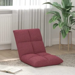 vidaXL Verstelbare vlo stoelen Wijnrood Stof