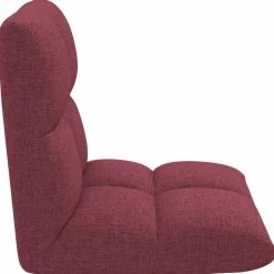 vidaXL Verstelbare vlo stoelen Wijnrood Stof