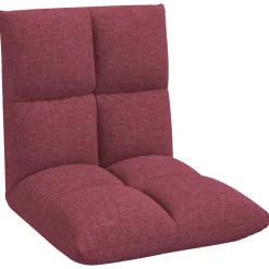 vidaXL Verstelbare vlo stoelen Wijnrood Stof
