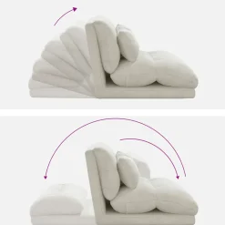 vidaXL Verstelbare vlo stoelen Crèmekleurig Fluweel
