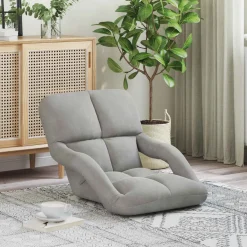 vidaXL Verstelbare vlo stoelen Lichtgrijs Fluweel