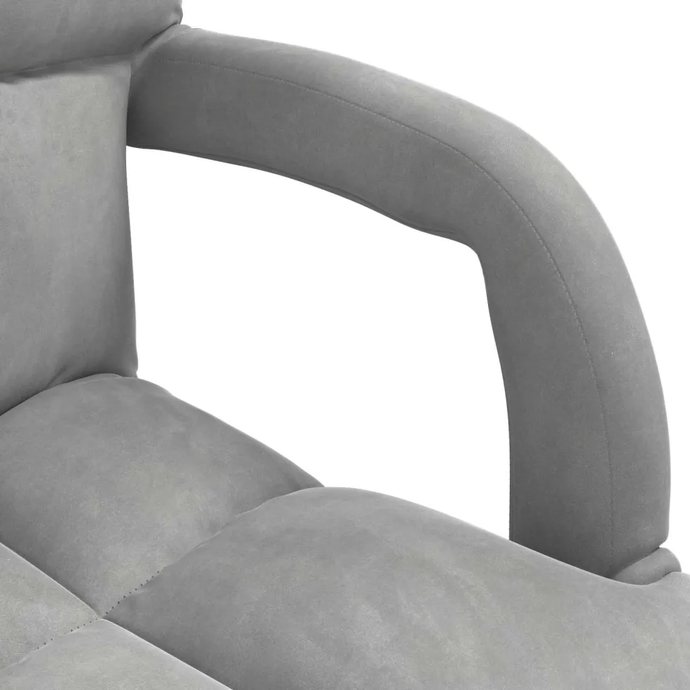 vidaXL Verstelbare vlo stoelen Lichtgrijs Fluweel