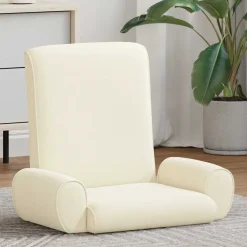 vidaXL Verstelbare vlo stoelen Crèmekleurig Grove Fluweel