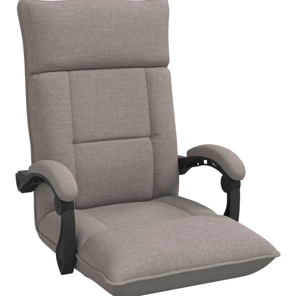 vidaXL Verstelbare vlo stoelen Taupe Stof