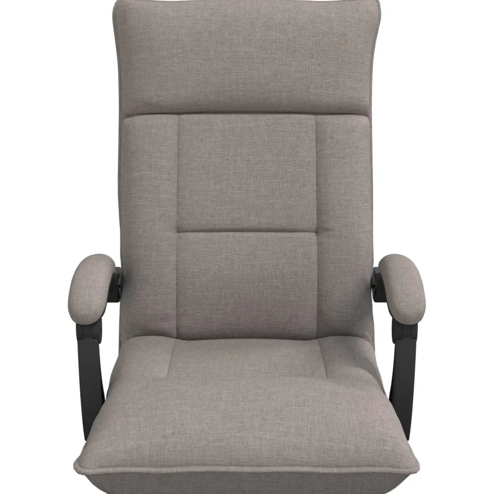 vidaXL Verstelbare vlo stoelen Taupe Stof