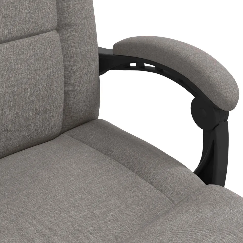 vidaXL Verstelbare vlo stoelen Taupe Stof