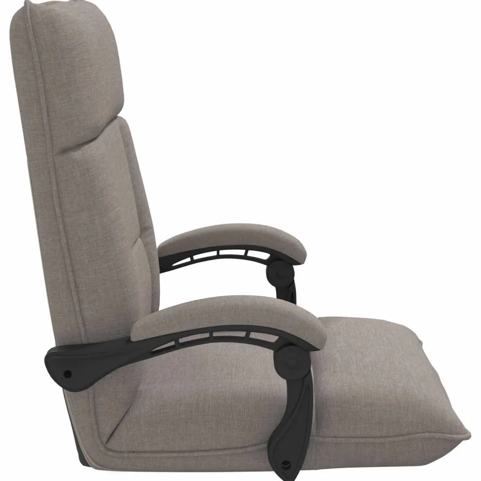 vidaXL Verstelbare vlo stoelen Taupe Stof