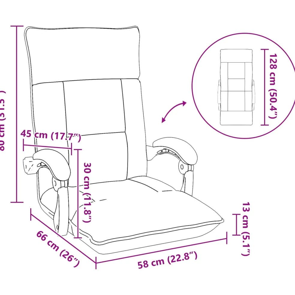 vidaXL Verstelbare vlo stoelen Taupe Stof