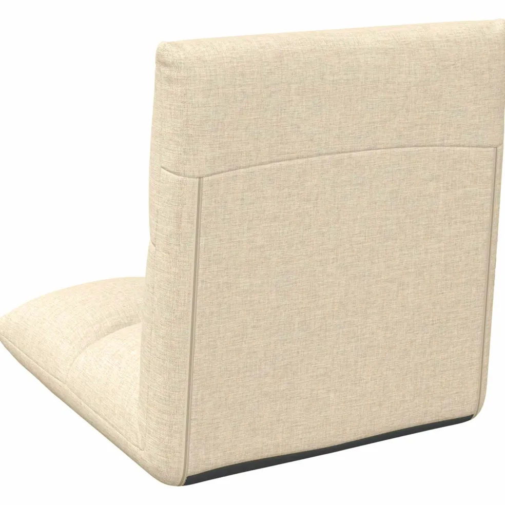 vidaXL Verstelbare vlo stoelen Crèmekleurig Stof