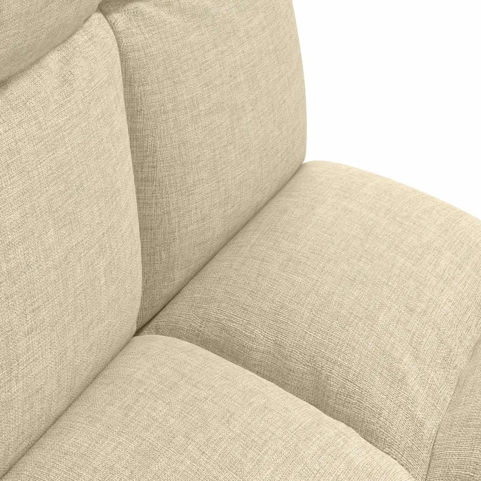 vidaXL Verstelbare vlo stoelen Crèmekleurig Stof