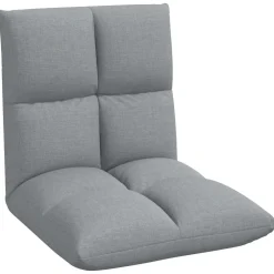 vidaXL Verstelbare vlo stoelen Lichtgrijs Stof