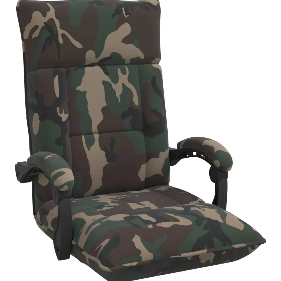 vidaXL Verstelbare vlo stoelen Legergroen Stof
