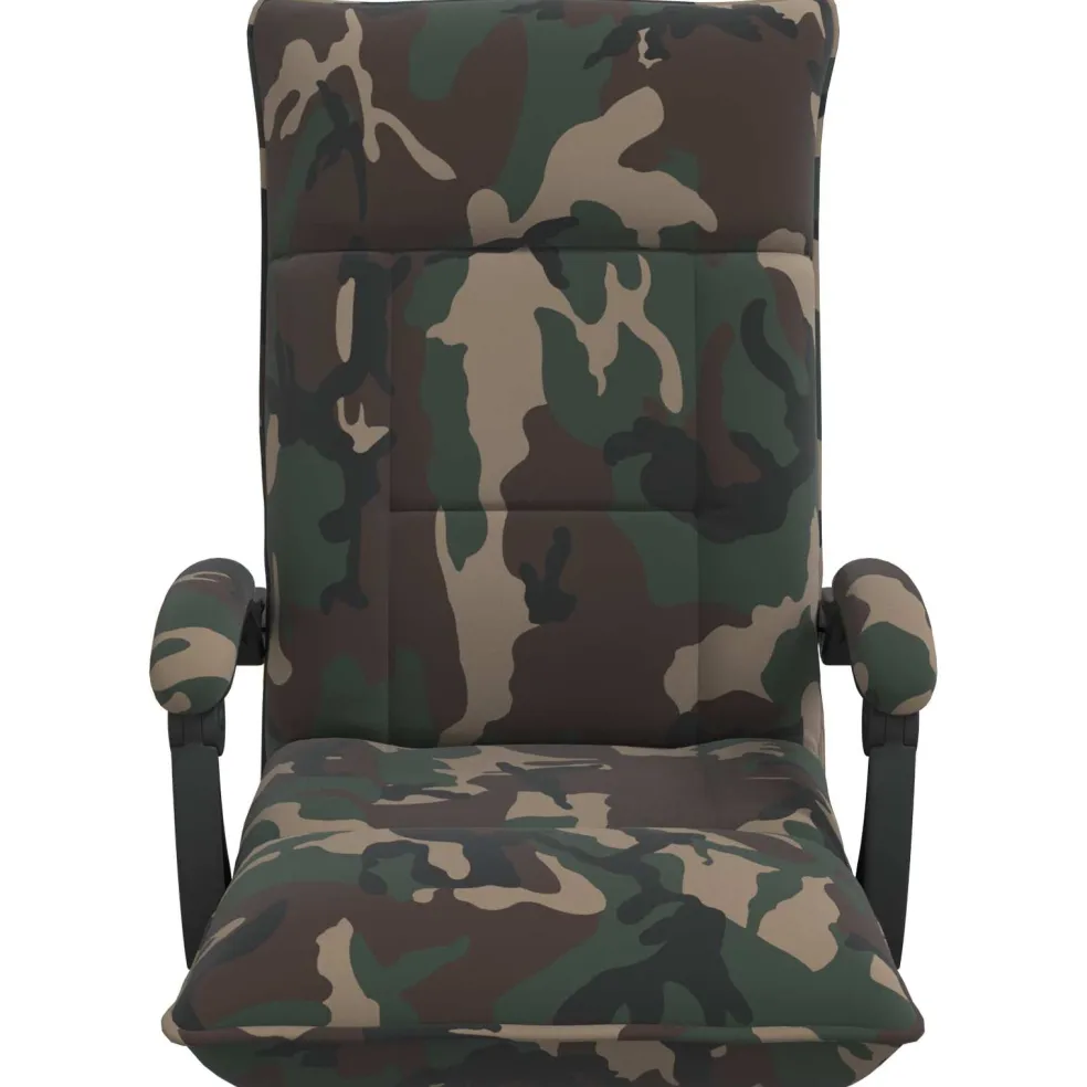 vidaXL Verstelbare vlo stoelen Legergroen Stof