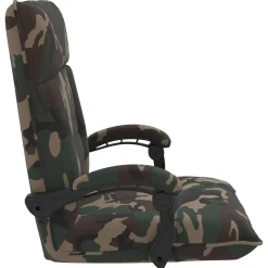 vidaXL Verstelbare vlo stoelen Legergroen Stof