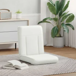 vidaXL Verstelbare vlo stoelen Wit Kunstleer