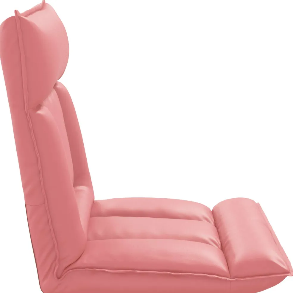 vidaXL Verstelbare vlo stoelen Roze Kunstleer