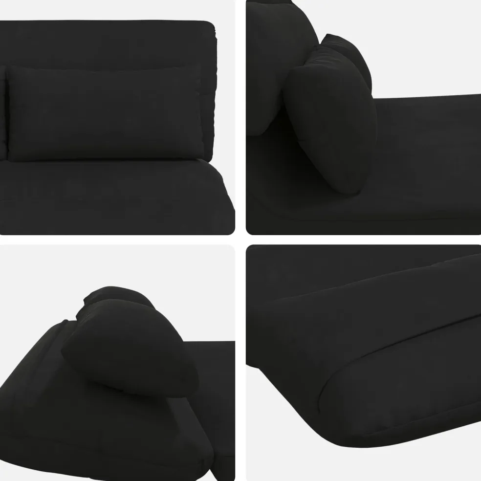 vidaXL Verstelbare vlo stoelen Zwart Fluweel