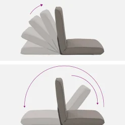 vidaXL Verstelbare vlo stoelen Taupe Stof