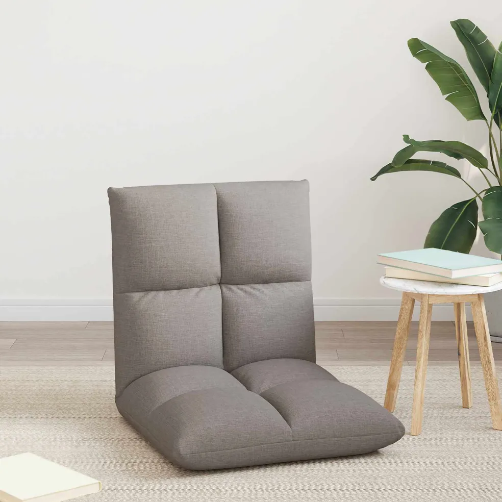 vidaXL Verstelbare vlo stoelen Donkergrijs Stof