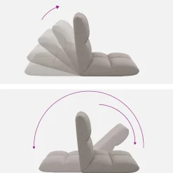 vidaXL Verstelbare vlo stoelen Donkergrijs Stof