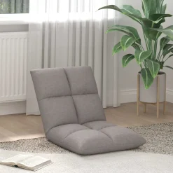 vidaXL Verstelbare vlo stoelen Donkergrijs Stof