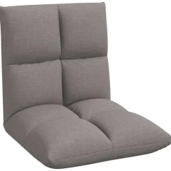 vidaXL Verstelbare vlo stoelen Donkergrijs Stof