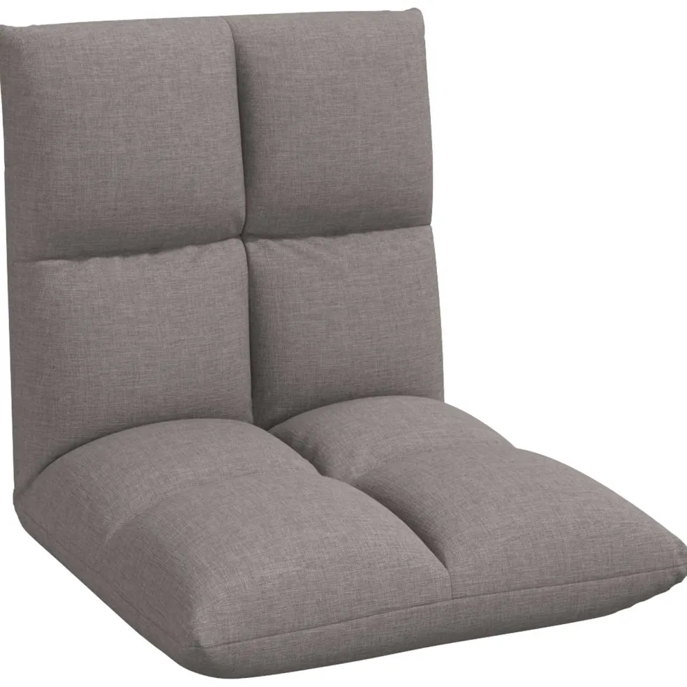 vidaXL Verstelbare vlo stoelen Donkergrijs Stof