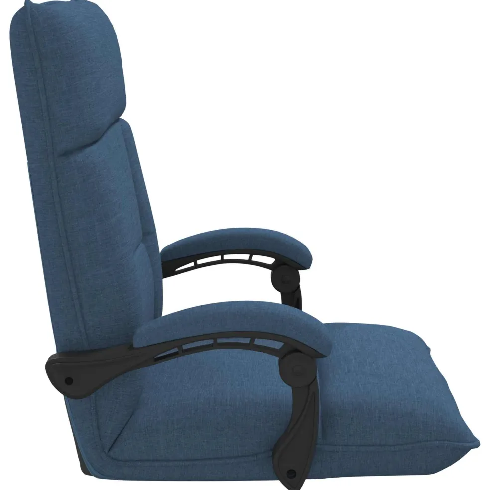 vidaXL Verstelbare vlo stoelen Blauw Stof