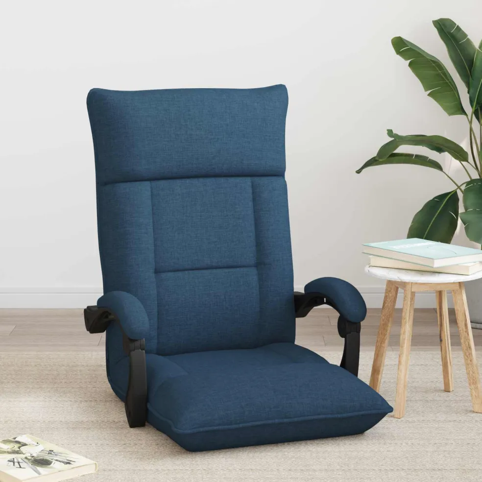 vidaXL Verstelbare vlo stoelen Blauw Stof