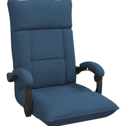 vidaXL Verstelbare vlo stoelen Blauw Stof