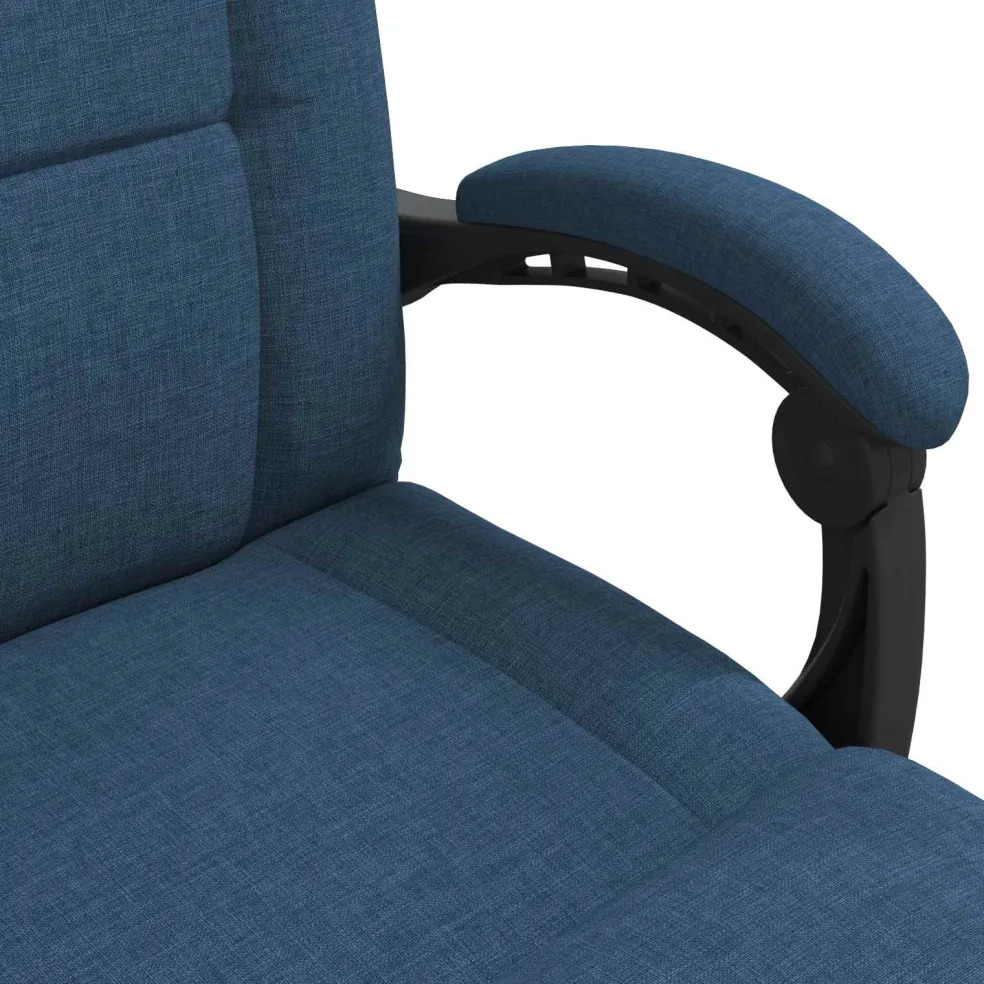 vidaXL Verstelbare vlo stoelen Blauw Stof
