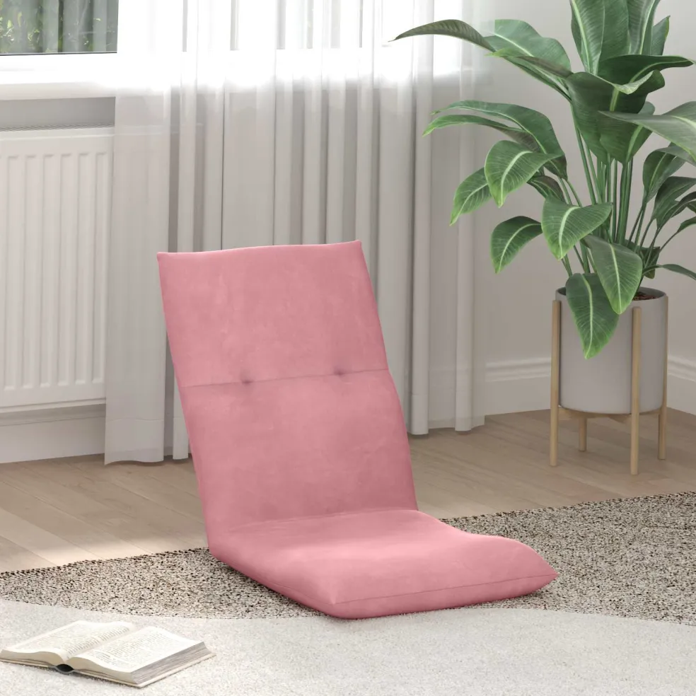 vidaXL Verstelbare vlo stoelen Roze Fluweel
