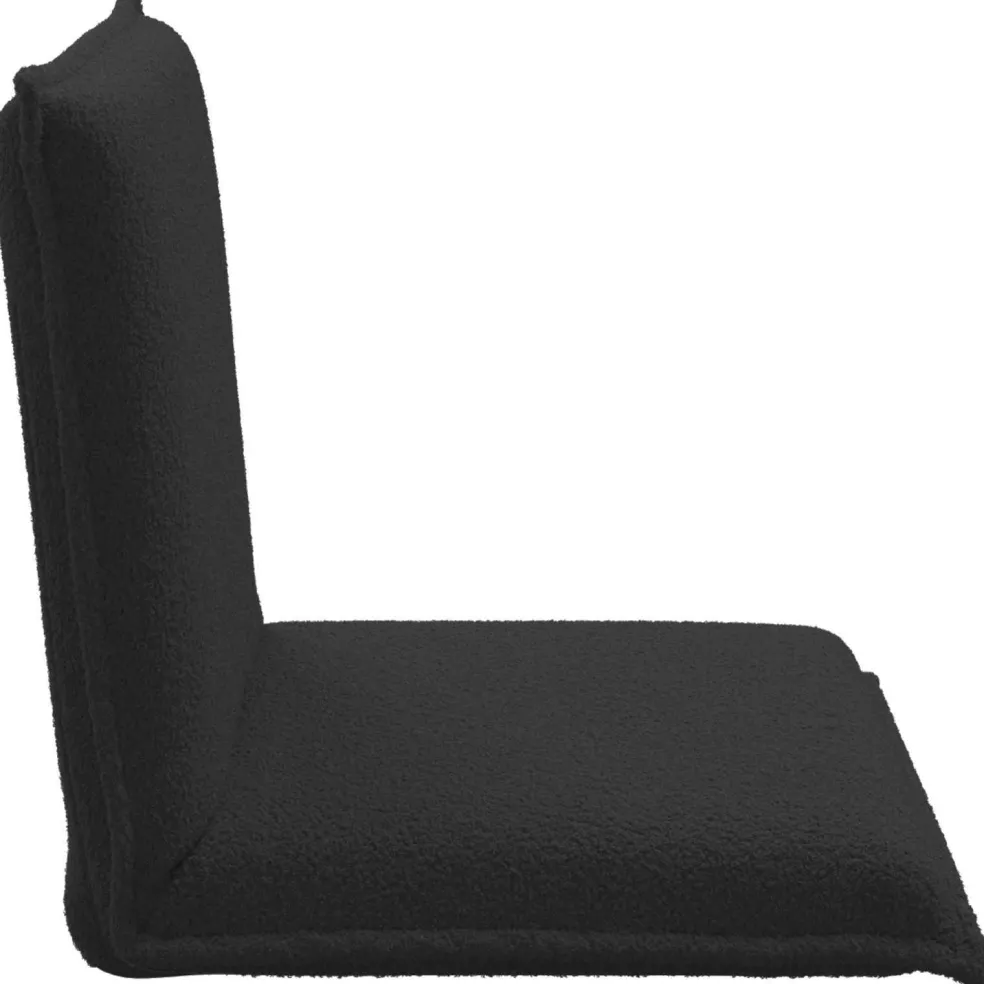 vidaXL Verstelbare vlo stoelen Zwart Fluweel