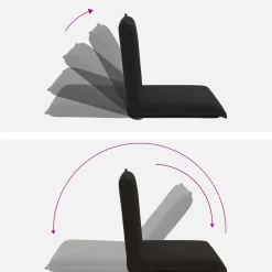 vidaXL Verstelbare vlo stoelen Zwart Fluweel