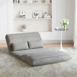 vidaXL Verstelbare vlo stoelen Lichtgrijs Fluweel