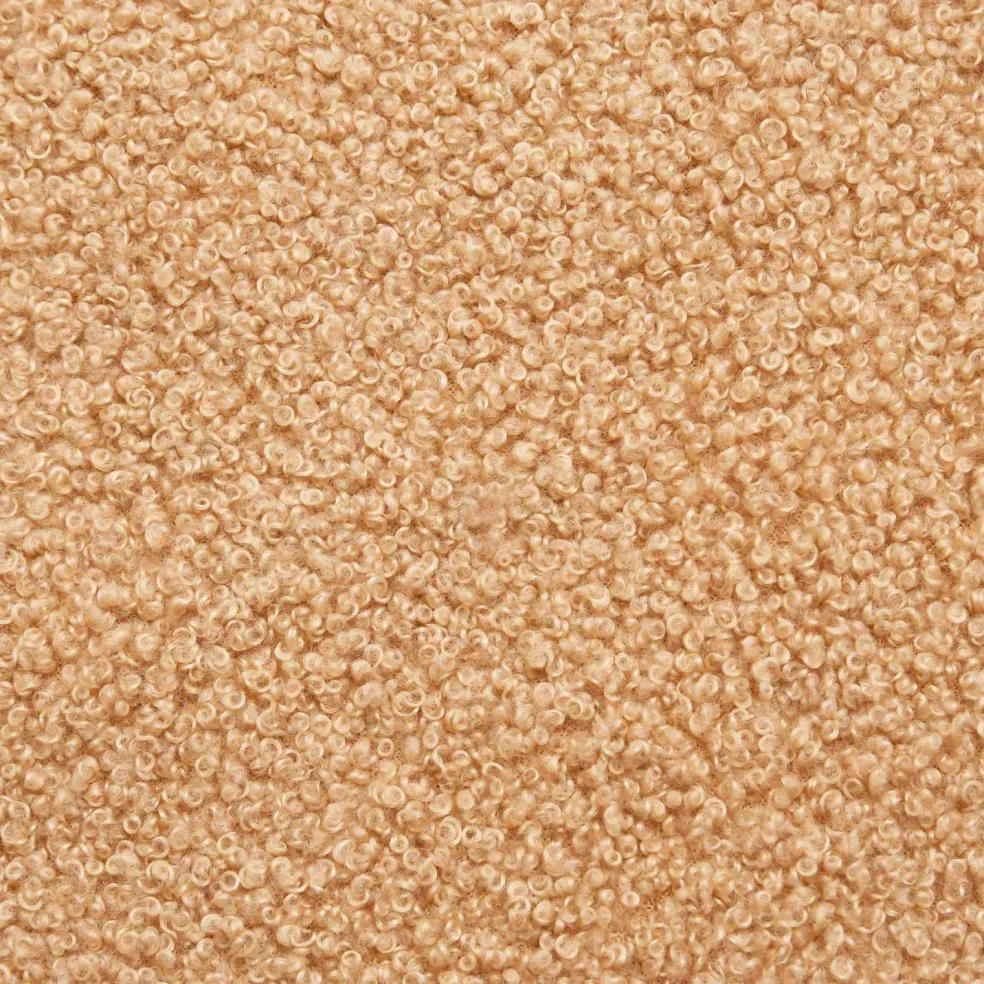 vidaXL Verstelbare vlo stoelen Beige Schapenstof