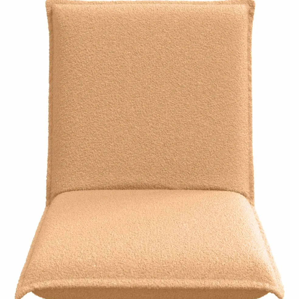 vidaXL Verstelbare vlo stoelen Beige Schapenstof