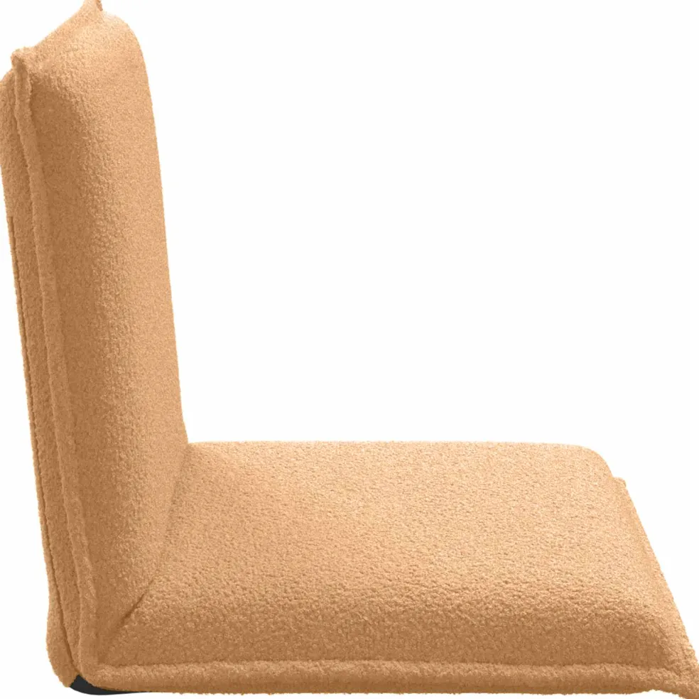 vidaXL Verstelbare vlo stoelen Beige Schapenstof