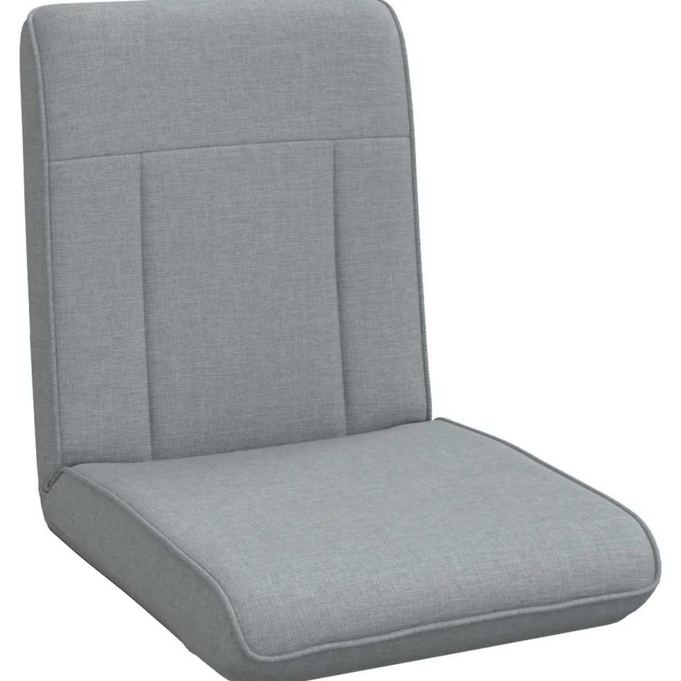 vidaXL Verstelbare vlo stoelen Lichtgrijs Stof